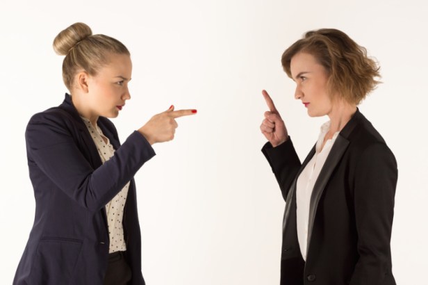 two business women swear